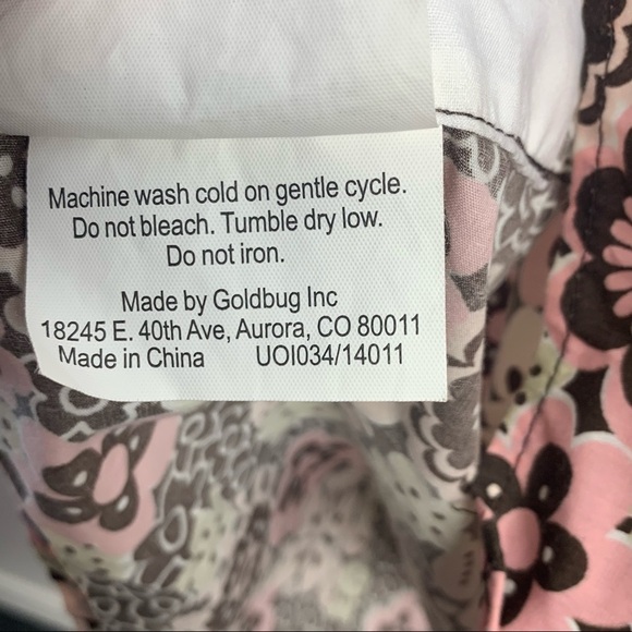 Eddie Bauer | Pink/Green/Brown | Floral Adjustable Strap Apron Nursing Cover - Picture 10 of 12